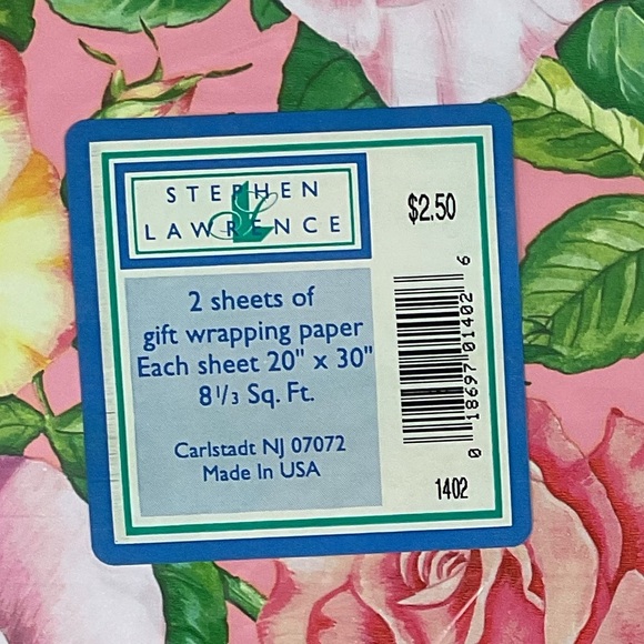Vintage floral rose gift wrapping paper lot - Picture 10 of 10
